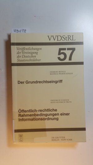 VVDStRL 58 Der Grundrechtseingriff Herbert Bethge Hoppe